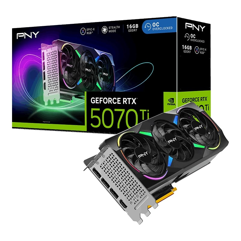 PNY RTX 5070 Ti EPİC-X ARGB OC 16GB GDDR7 256Bit (VCG5070T16TFXXPB1-O) Ekran Kartı