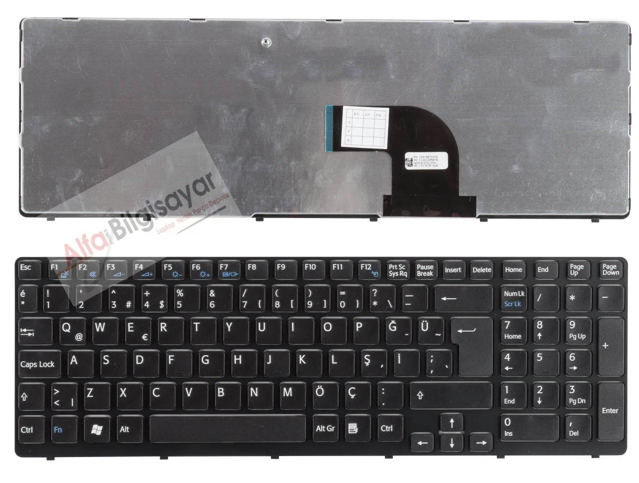 Sony Vaio SVE1511Q1E, SVE1512P1E, SVE1513P1E Klavye Siyah Renk Tuş Takımı Q-Türkçe