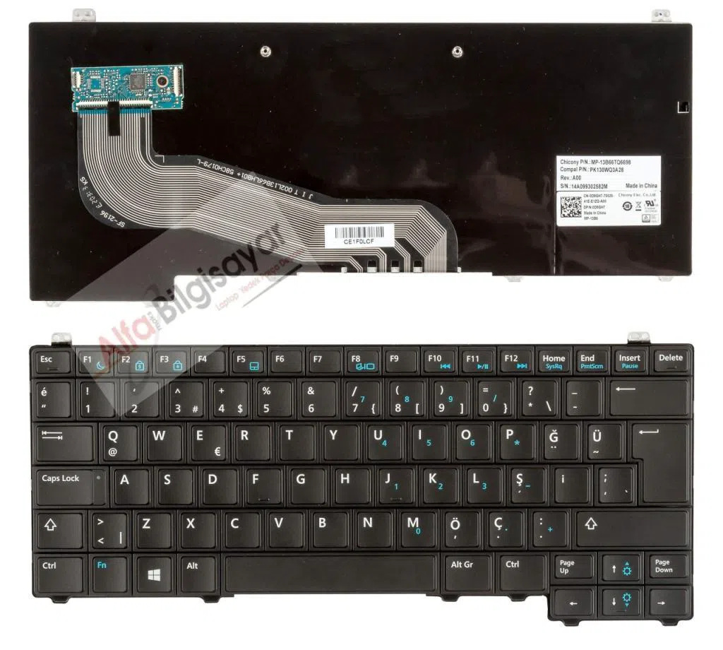 Dell Latitude E5440, E5440, P44G, P44G001 Klavye Tuş Takımı
