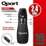 QPORT Q-SUN400 2.4 GHZ USB KIRMIZI LAZERLİ SUNUM KUMANDASI - PRESENTER