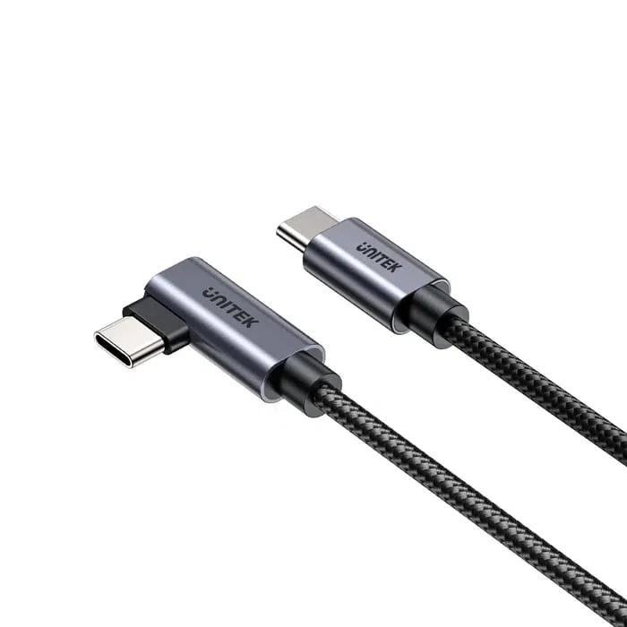 Unitek USB-C 100W Hızlı Şarj Kablosu 90 Derece 2m C14123BK-2M