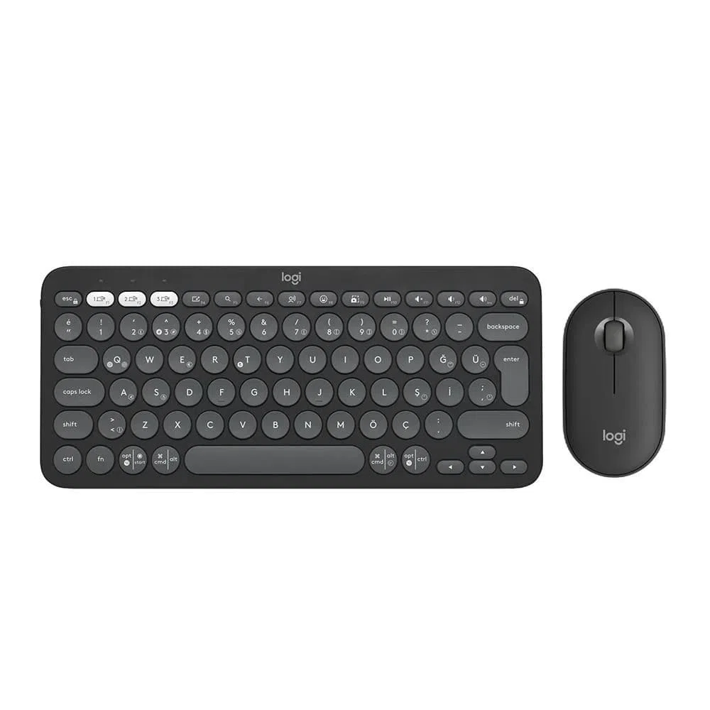 Logitech Pebble 2 Bluetooth Klavye Mouse Seti Siyah 920-012245