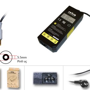 RETRO Ibm Lenovo 90W Yuvarlak Pinli Uç Notebook Adaptör RNA-IB04