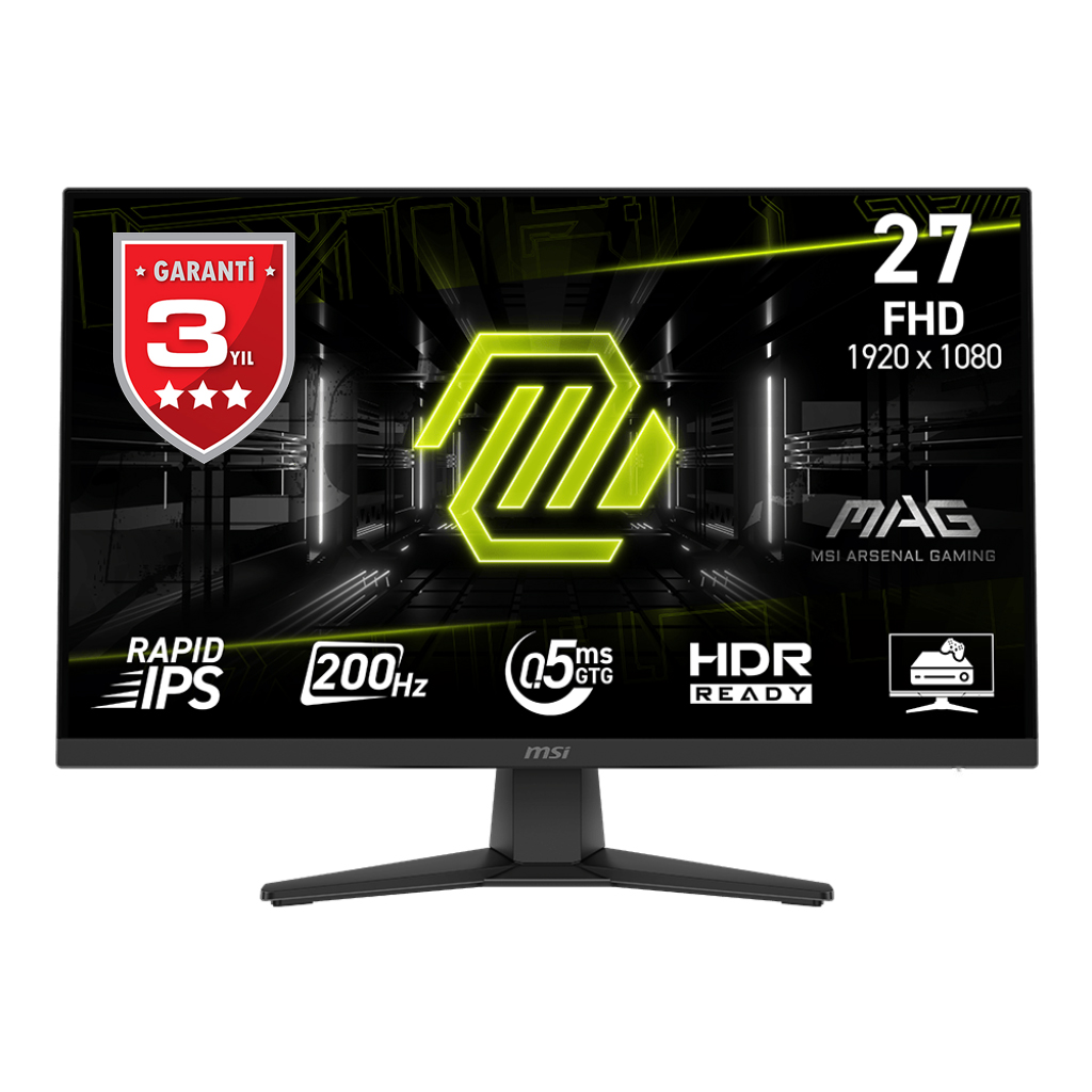 27 MSI MAG 272F 0.5MS 200HZ FHD IPS MONITOR