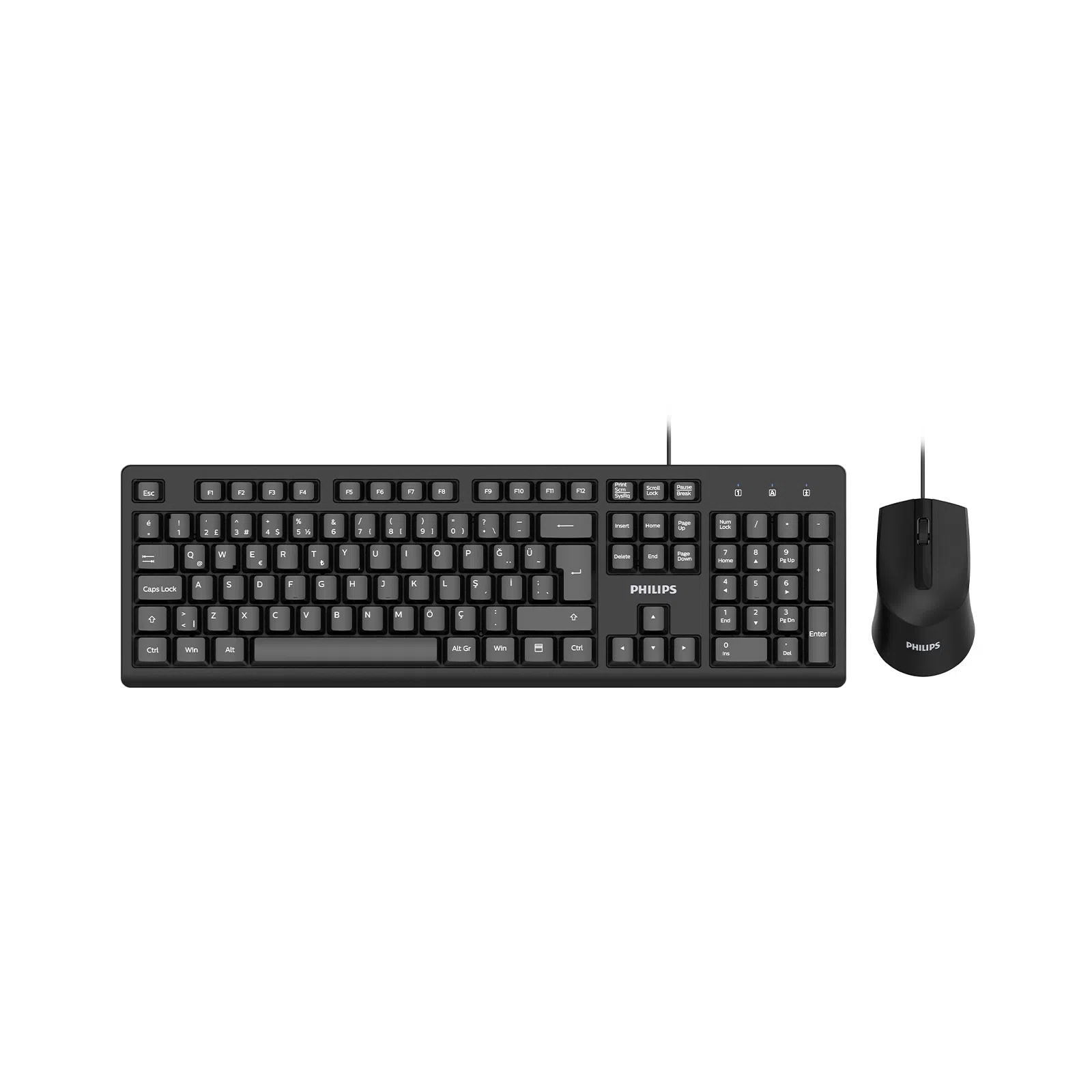 Philips SPT6234 Kablolu Klavye Mouse Set Siyah