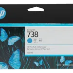 HP 738 498N5A Orijinal Cyan DesignJet Mürekkep