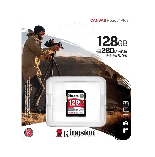 128GB SDXC Canvas React Plus SDXC UHS-II 280R/100W U3 V60