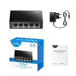 CUDY 5-Port 10/100 Mbps Metal Switch