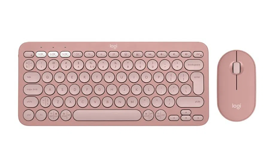 Logitech Pebble 2 Bluetooth Klavye Mouse Seti Pembe