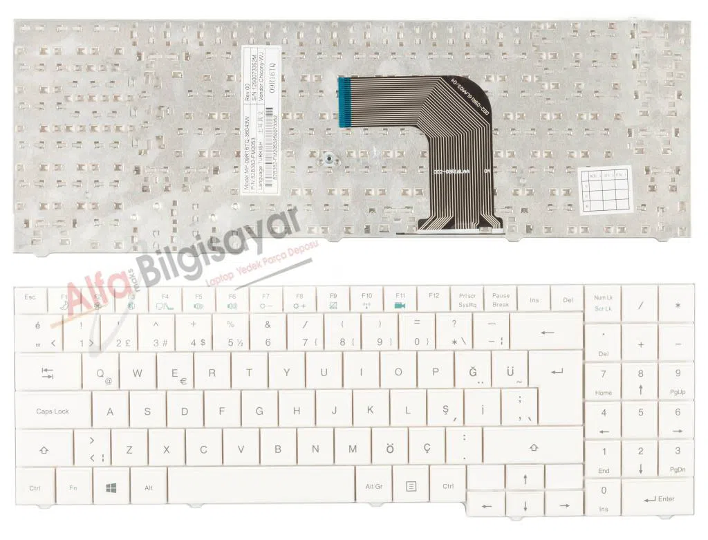 Casper MB50 MB55 MB50IA1 MB50IA MB55II1-3 MP-09R16TQ Klavye beyaz