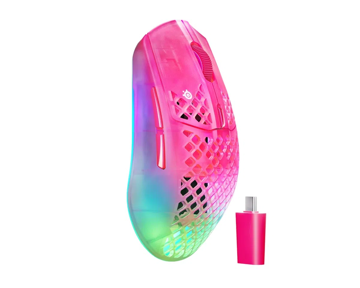 SteelSeries Aerox 3 Wireless Gen 2 Gaming Mouse Magenta Haze
