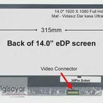 Asus ZenBook UM431DA-AM024T Lcd Led Ekran - Panel