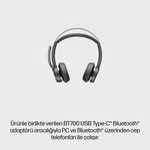 Poly Voyager Focus 2 Kablosuz Kulaklık ve Şarj Standı