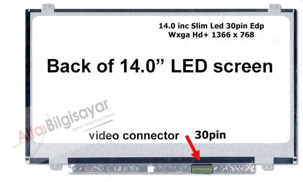 Toshiba Satellite RADIUS 14 L40W-C-102 Uyumlu Lcd Panel Led Ekran 14.0 Slim 30pin