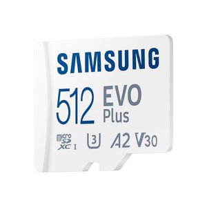 512GB SAMSUNG EVO PLUS MICROSDXC UHS-I U3 V30 A2 160MB/s MB-MC512SA/TR