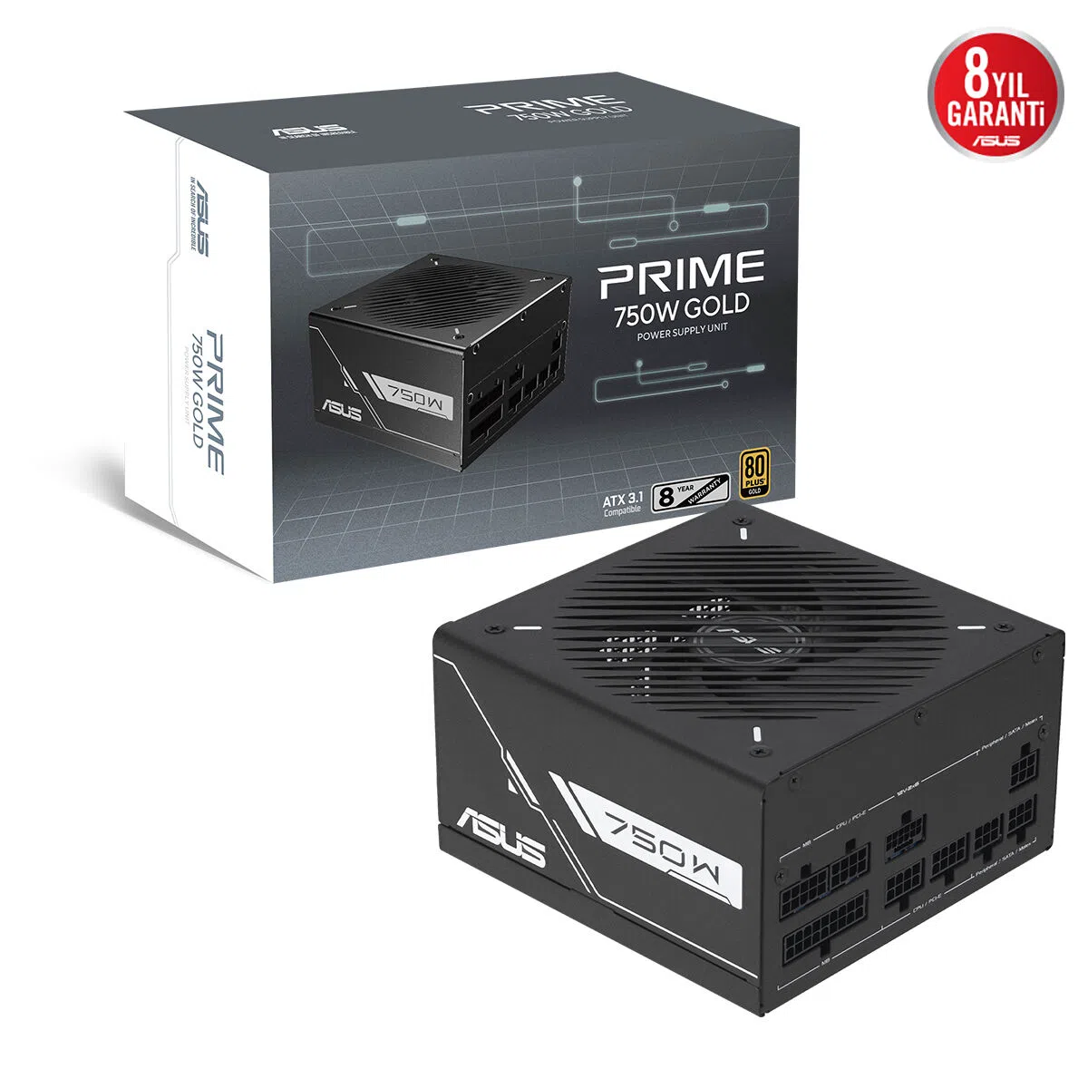 ASUS PRIME 750G 750W GOLD 80 PLUS FULL MODULER