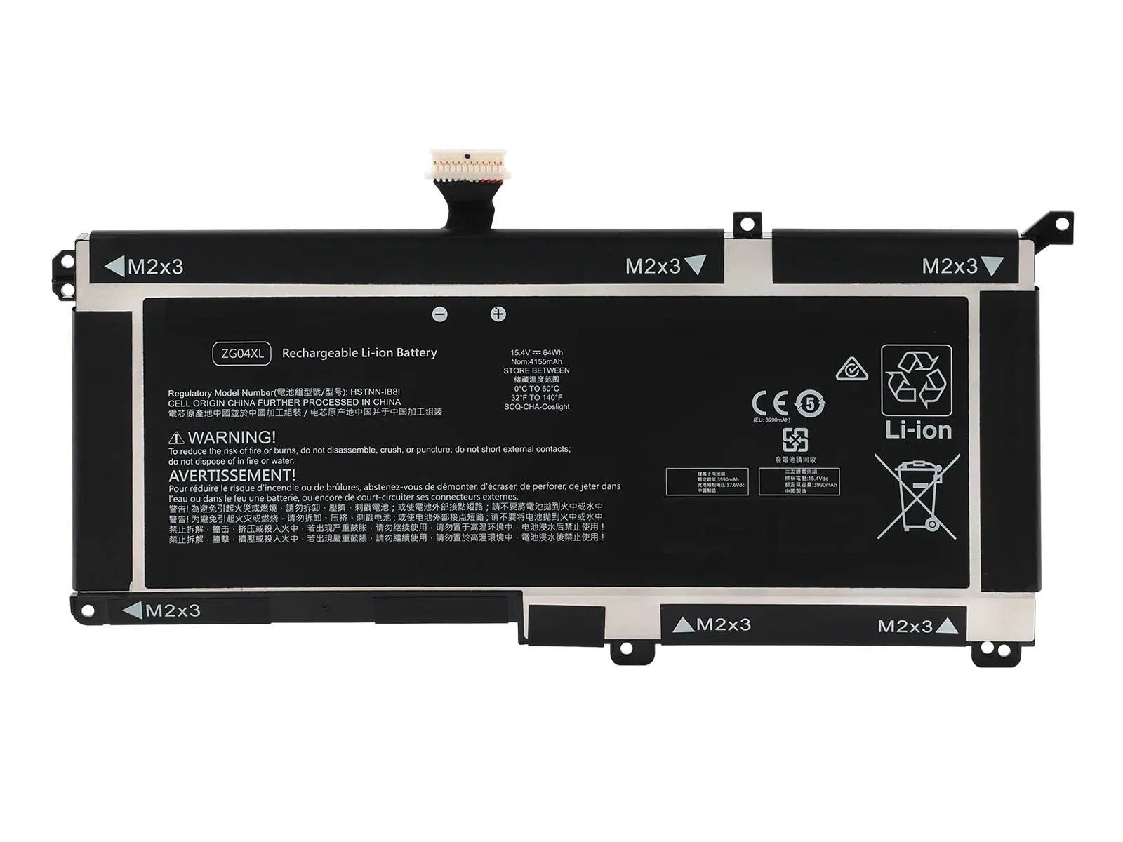 Retro HP Zbook Studio G5 Mobile Workstation Notebook Bataryası 3250mah 50wh 15.4v 4 Cell ZG04XL