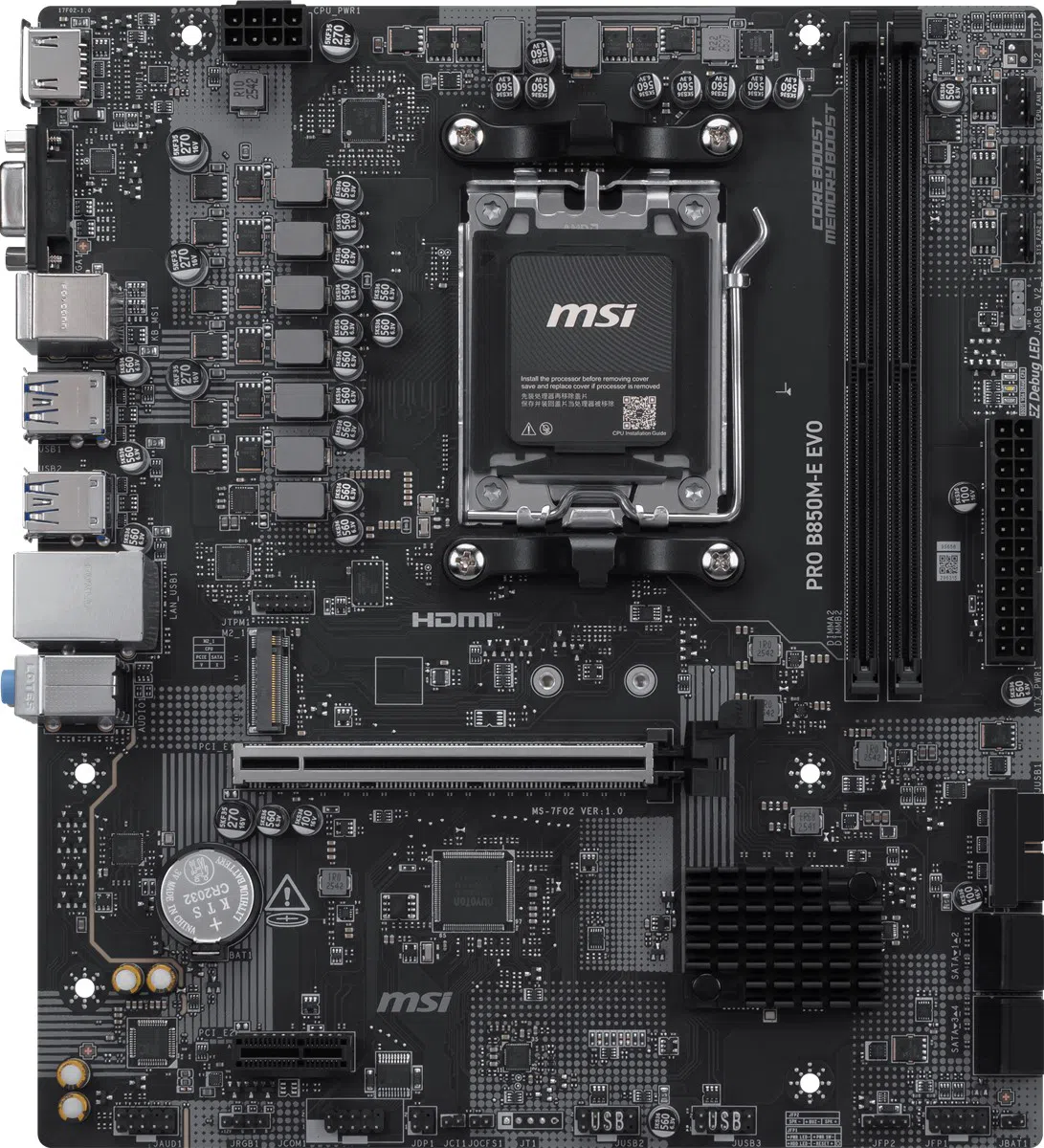 MSI PRO B850M-E EVO AM5 mATX Anakart