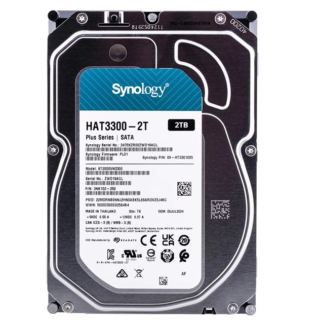 Synology HAT3300-2T 2tb 5400RPM NAS HDD