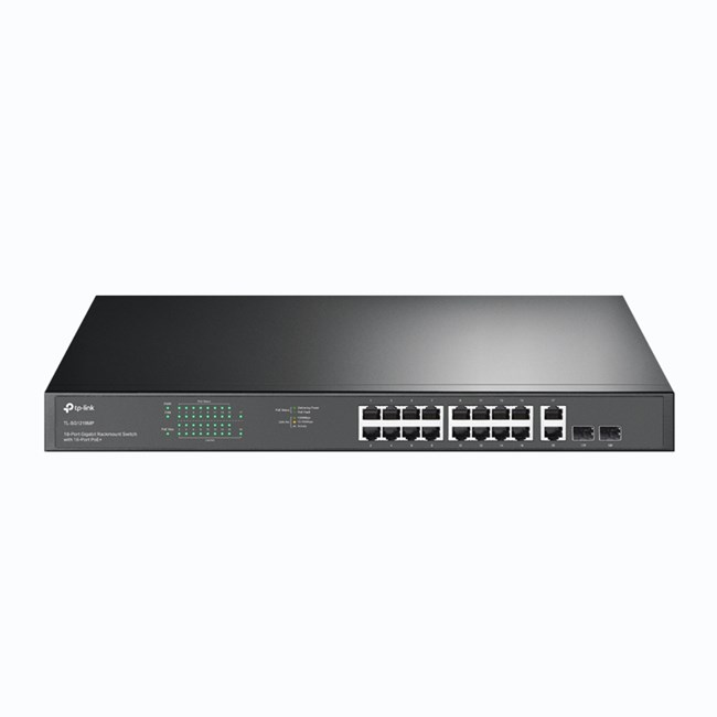 Tp-Link TL-SG1218MP 18 Port Gigabit 16 Port PoE Switch 250W 2xSFP Rackmount