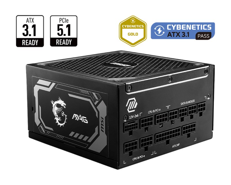 MSI 1250W 80+ Gold PCIE5 (MAG A1250GL)Full Modular