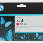 HP 738 498N6A Orijinal Magenta DesignJet Mürekkep