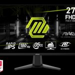 27 MSI MAG 275F FHD 0.5MS 180HZ IPS FLAT RAPID