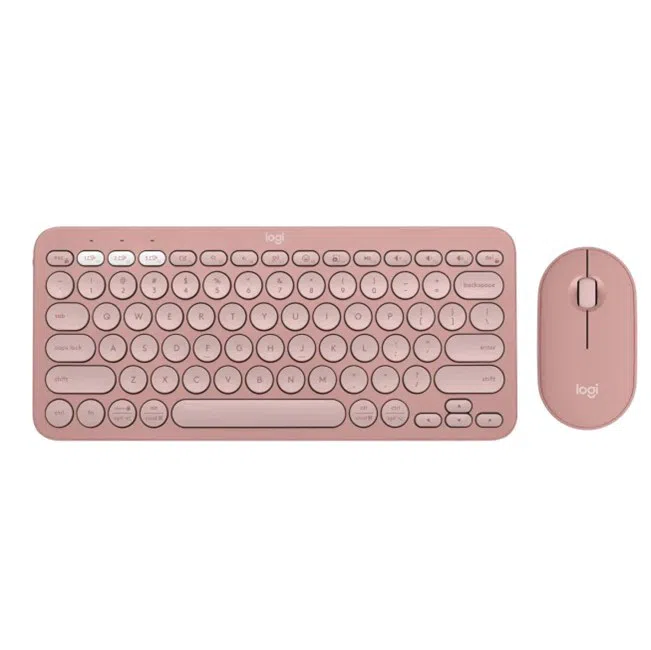 Logitech Pebble 2 Bluetooth Klavye Mouse Seti Pembe