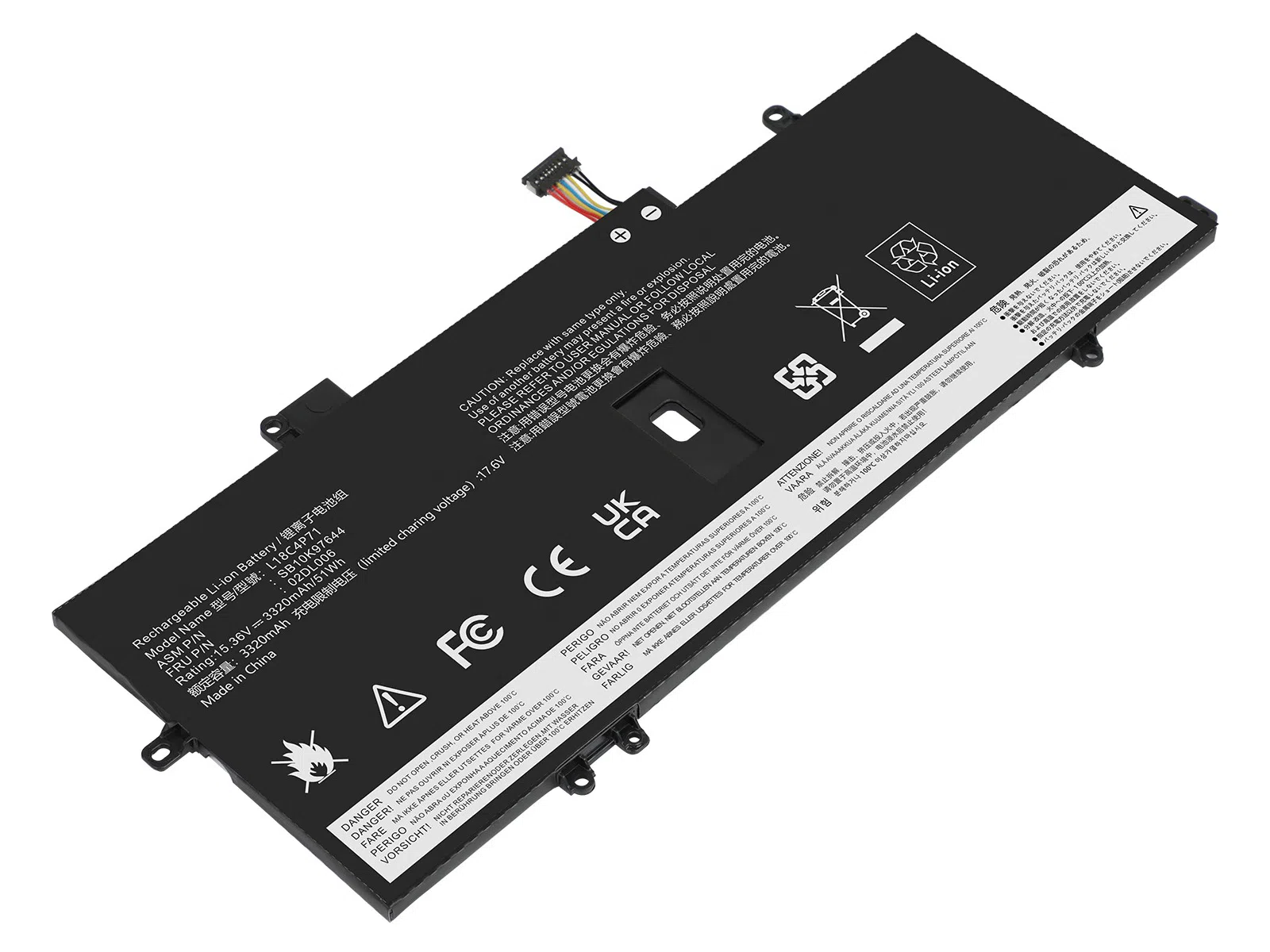 Retro Lenovo ThinkPad X1 Yoga Gen4 L18C4P71 Notebook Bataryası 15.4v 3312mah 51wh RLL-161