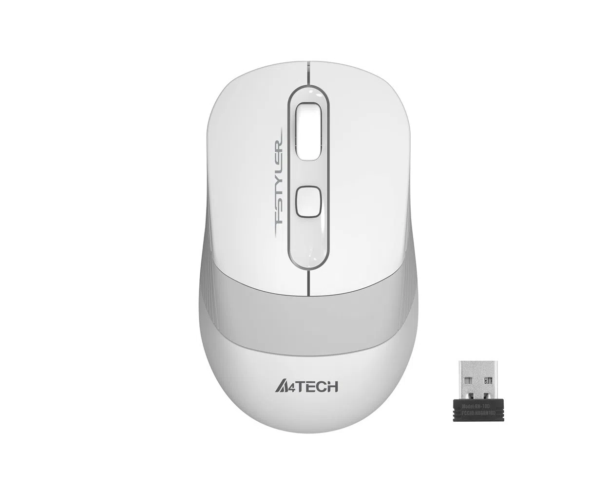 A4Tech FG10 Kablosuz Mouse Beyaz-Gri (FG10-B)