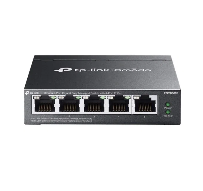 TP-Link Omada ES205GP 5 Port Gigabit 4 Port PoE+ Switch
