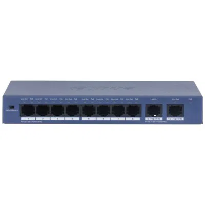 Dahua S3010-8ET2GT-90 8 Port PoE Switch (90W, 2x Gigabit Uplink)