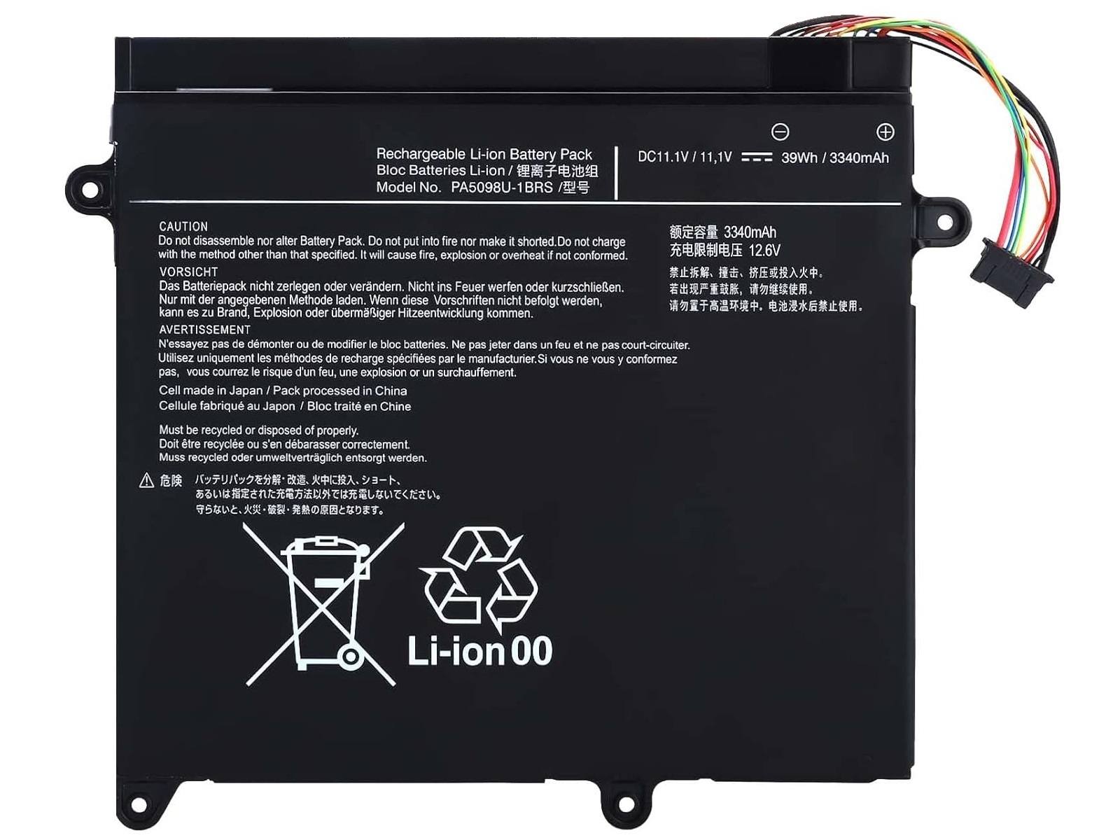 RETRO Toshiba Dynabook PA5098U-1BRS Notebook Bataryası