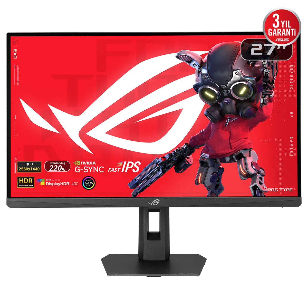 27 ASUS ROG STRIX XG27ACSR 220HZ 1MS 2K ADAPTİVE-SYNC PİVOT FAST IPS QHD GAMİNG MONİTÖR