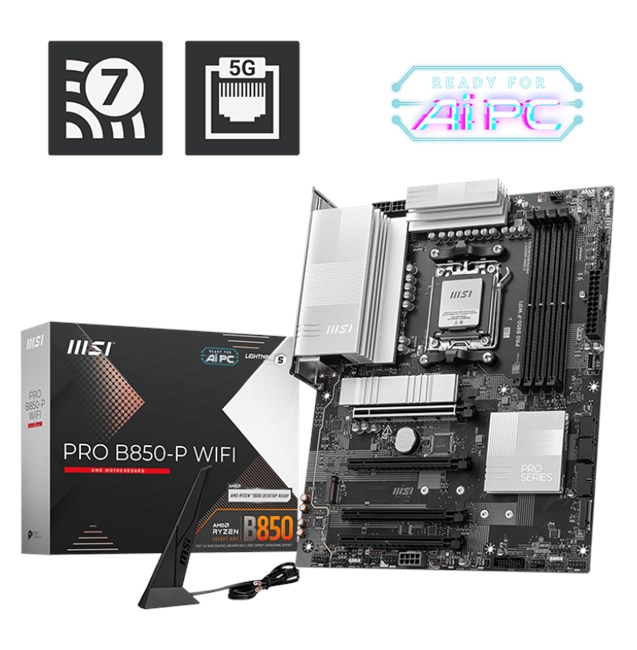 MSI Pro B850-P Wifi AM5 Ryzen D5 Hdmi Type-C