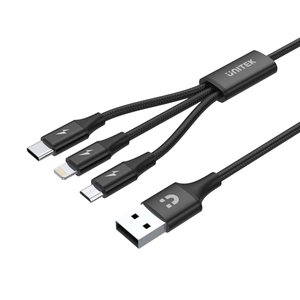 UNITEK USB-A 3in1 HIZLI ŞARJ 1.2MT 2.4A (C14049BK)