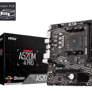 MSI A520M-A Pro AM4 Ryzen DDR4 Dvi Hdmi