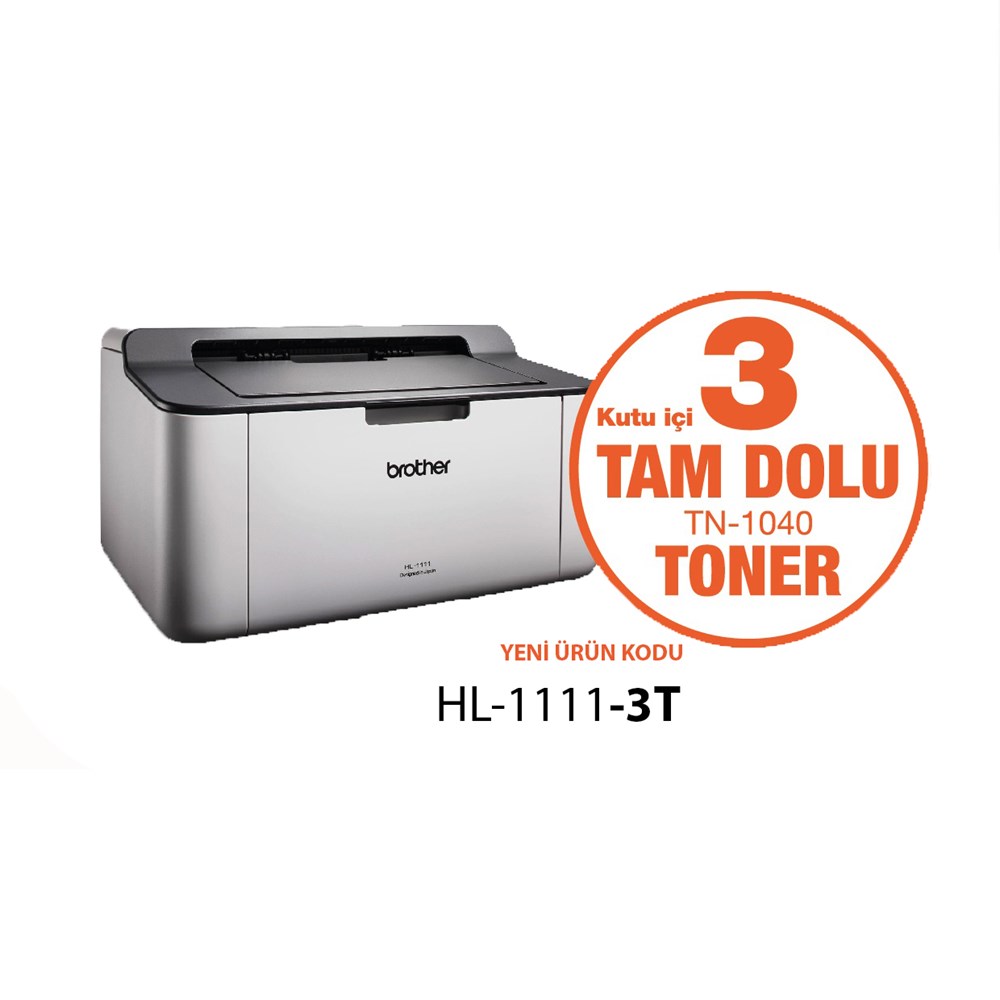 Brother HL-1111 Mono Lazer Yazıcı (3 Toner Hediyeli)