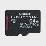 Kingston 64GB microSDXC Industrial C10 A1 pSLC Card + SD Adapter