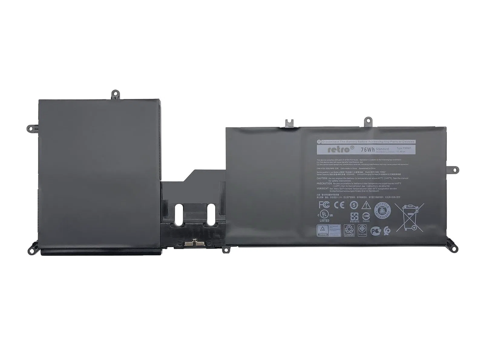 RETRO Dell Alienware M15 R2, Y9M6F Notebook Bataryası