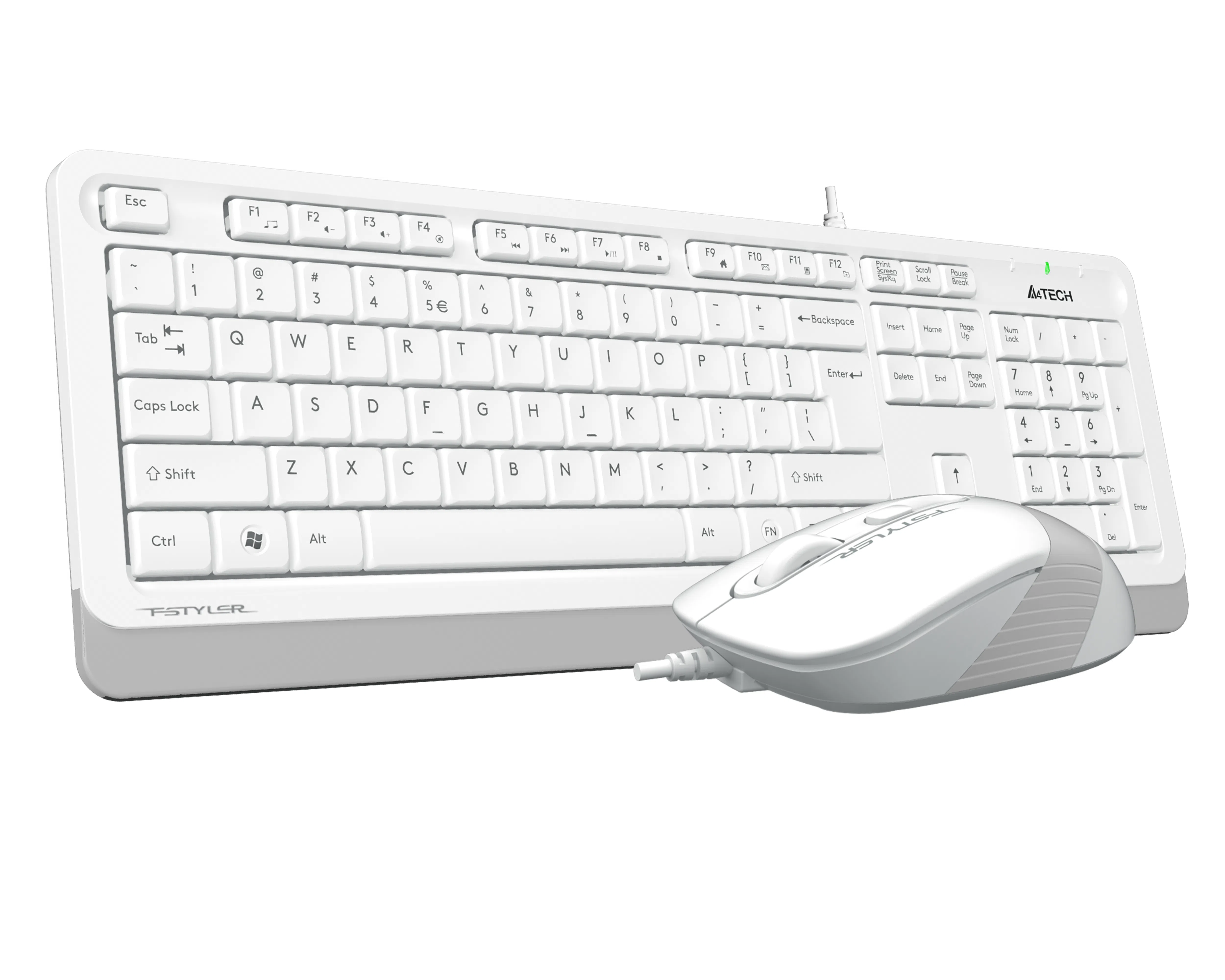 A4-Tech Kablolu Set Beyaz (F1010-B)