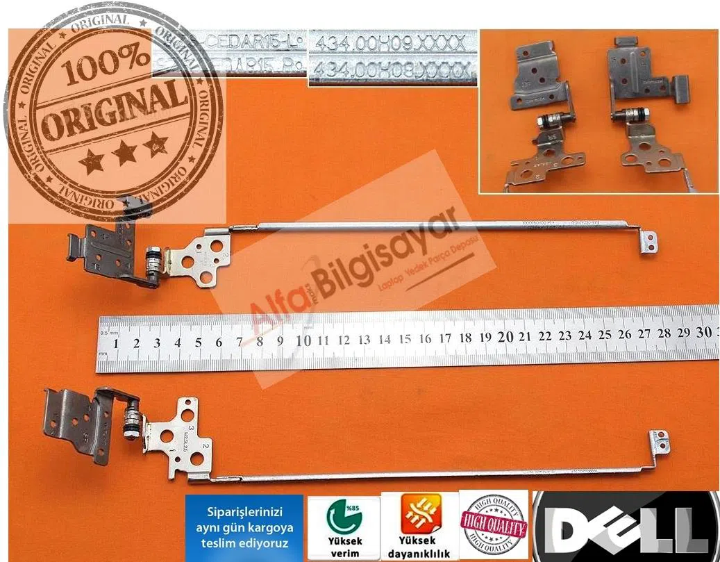Dell Inspiron 15 33308/SDPPI/2014 3878  menteşe Takımı Sağ Sol Sıfır Orjınal