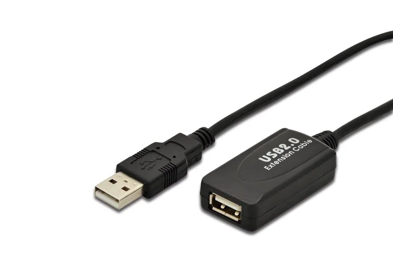 Digitus USB-A Erkek - USB-A Dişi Uzatma Kablosu Siyah 5m