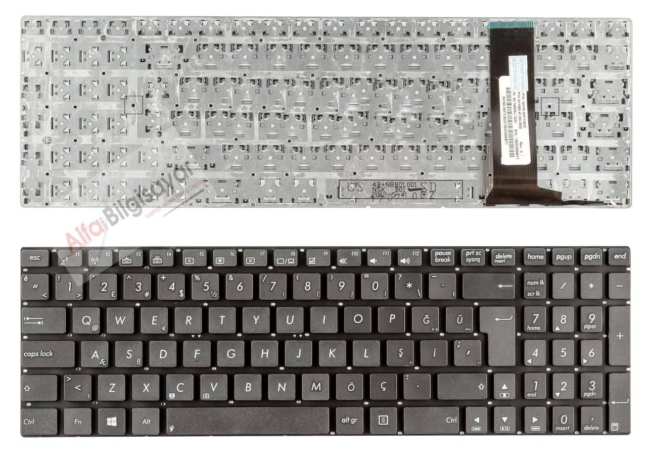 Asus N56 N550 N750 GL550 G56 N76 R514J R552 R501 ROG G550 Klavye