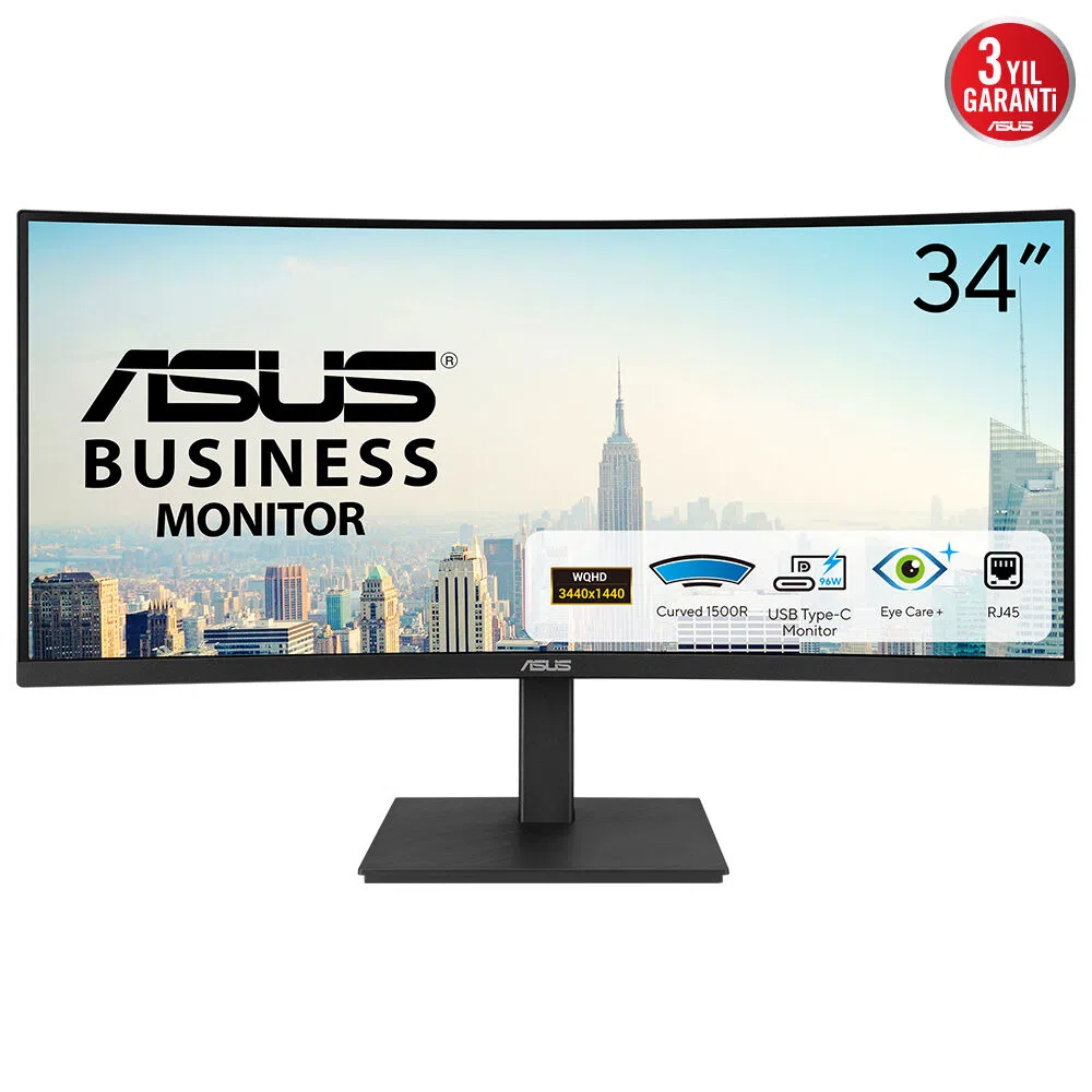 ASUS KURUMSAL VA34VCPSR 34 VA KAVİSLİ FR
