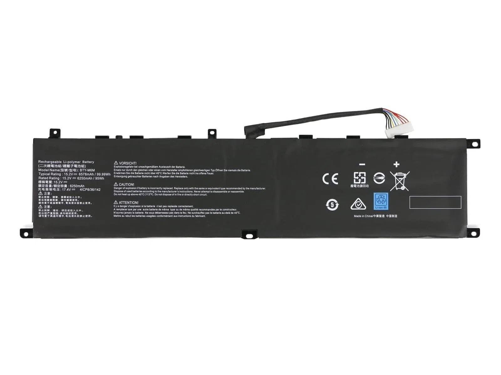 Retro Msi BTY-M6M Notebook Bataryası 15.2v 6250mah 95wh RMSL-033