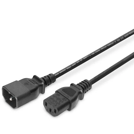 Digitus Power Uzatma Kablosu C14 Erkek - C13 Dişi Siyah 1.8m