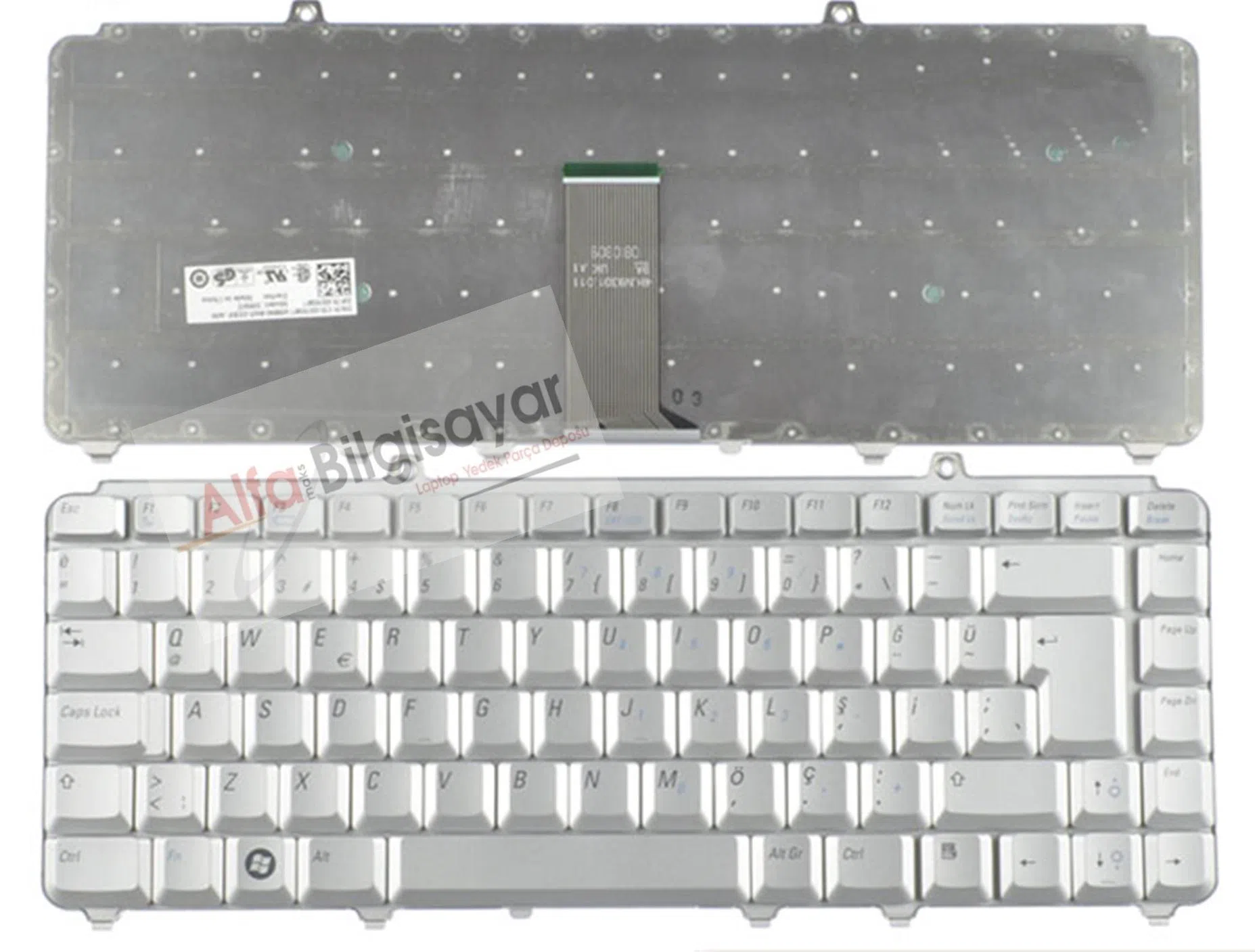 Dell 1520 1525 1545 PP22L PP29L PP41L XPS M1530 M1330 Gri Klavye 