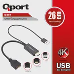 Qport Q-DPX HDMI (M) - DisplayPort (F) Çevirici