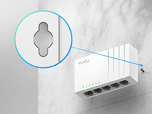 CUDY 5-Port 10/100 Mbps Metal Switch